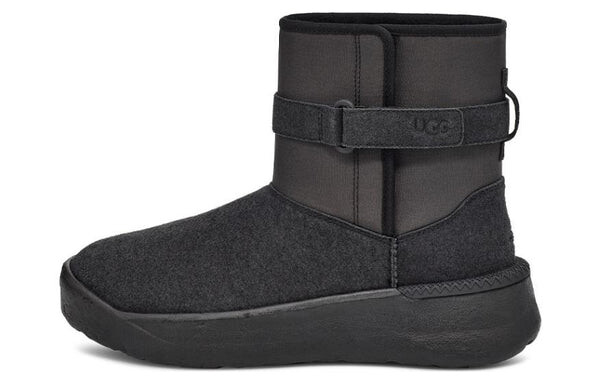 Зимние ботинки мужские Ugg комбинированные с мехом, черный — фото 2