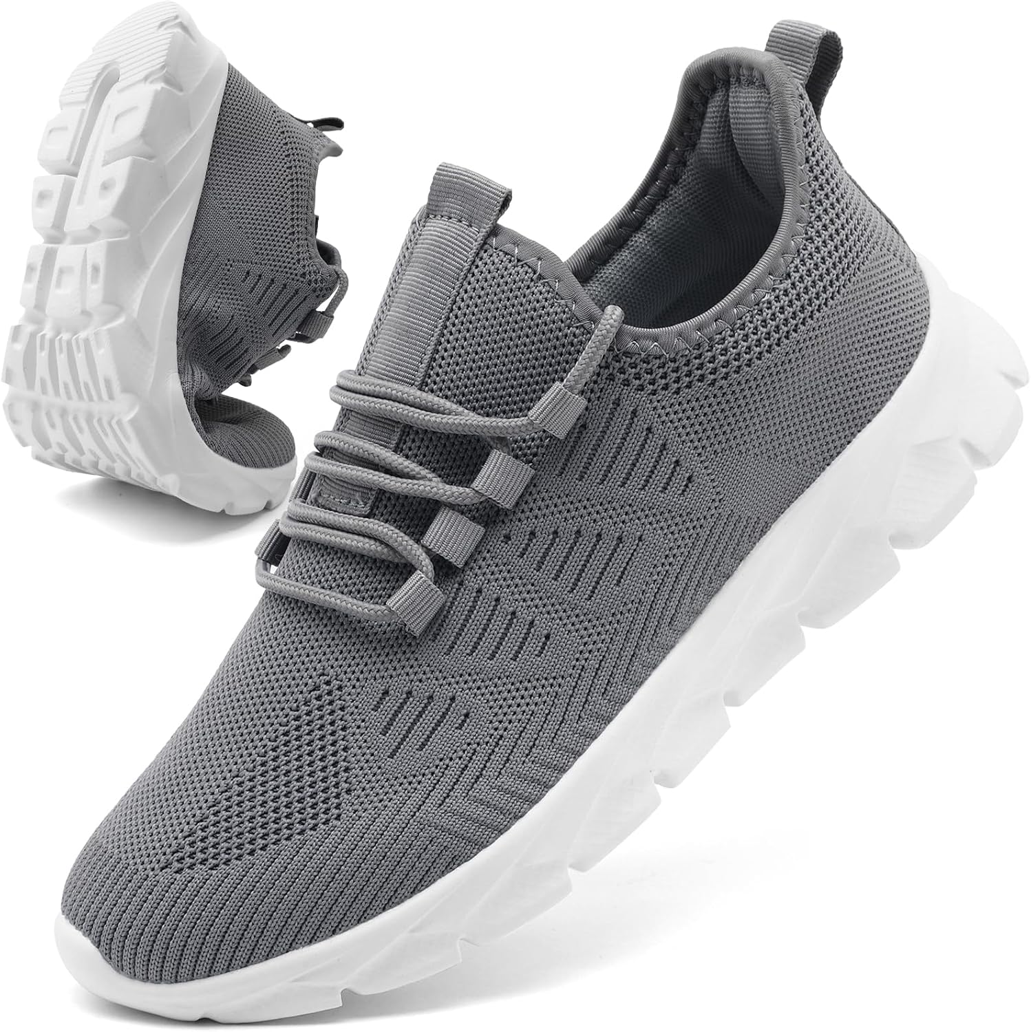 

Мужские беговые кроссовки ZGPWZWL, модные сникерсы для прогулок, тенниса и спортзала, легкие и удобные, без шнурков, серый