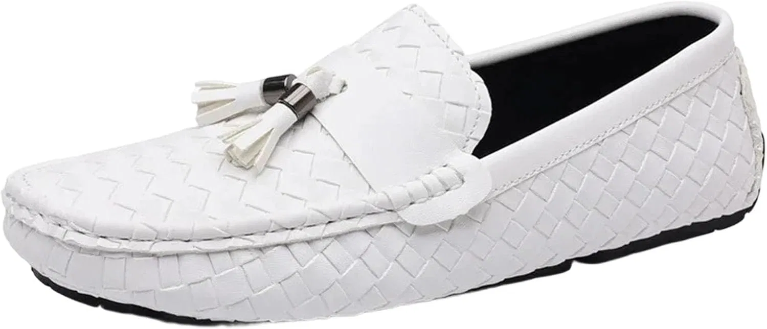 Лоферы мужские повседневные Moccasins Toe Flats, белый