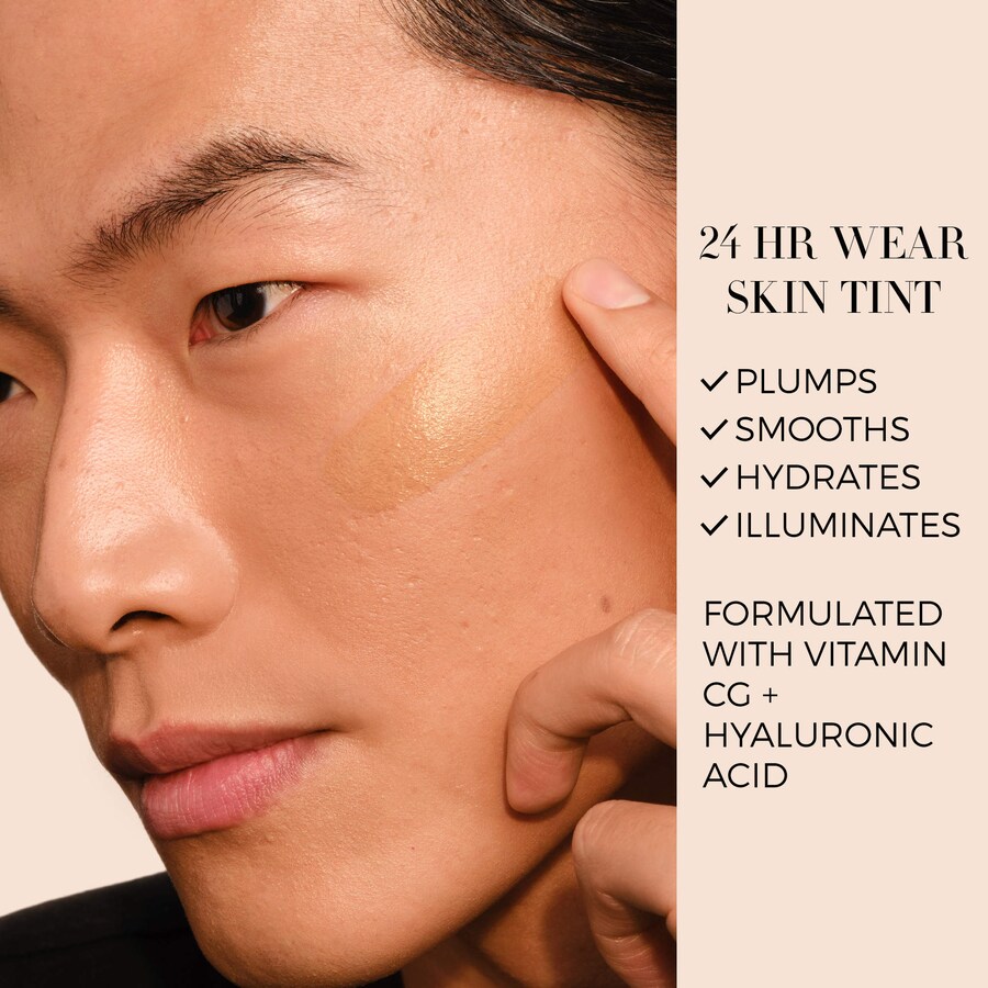 Тональная основа Golden Hour 24HR Lightweight Skin Tint with Hyaluronic Acid Armani Beauty, 1.0 oz/30 ml, Medium — фото 3