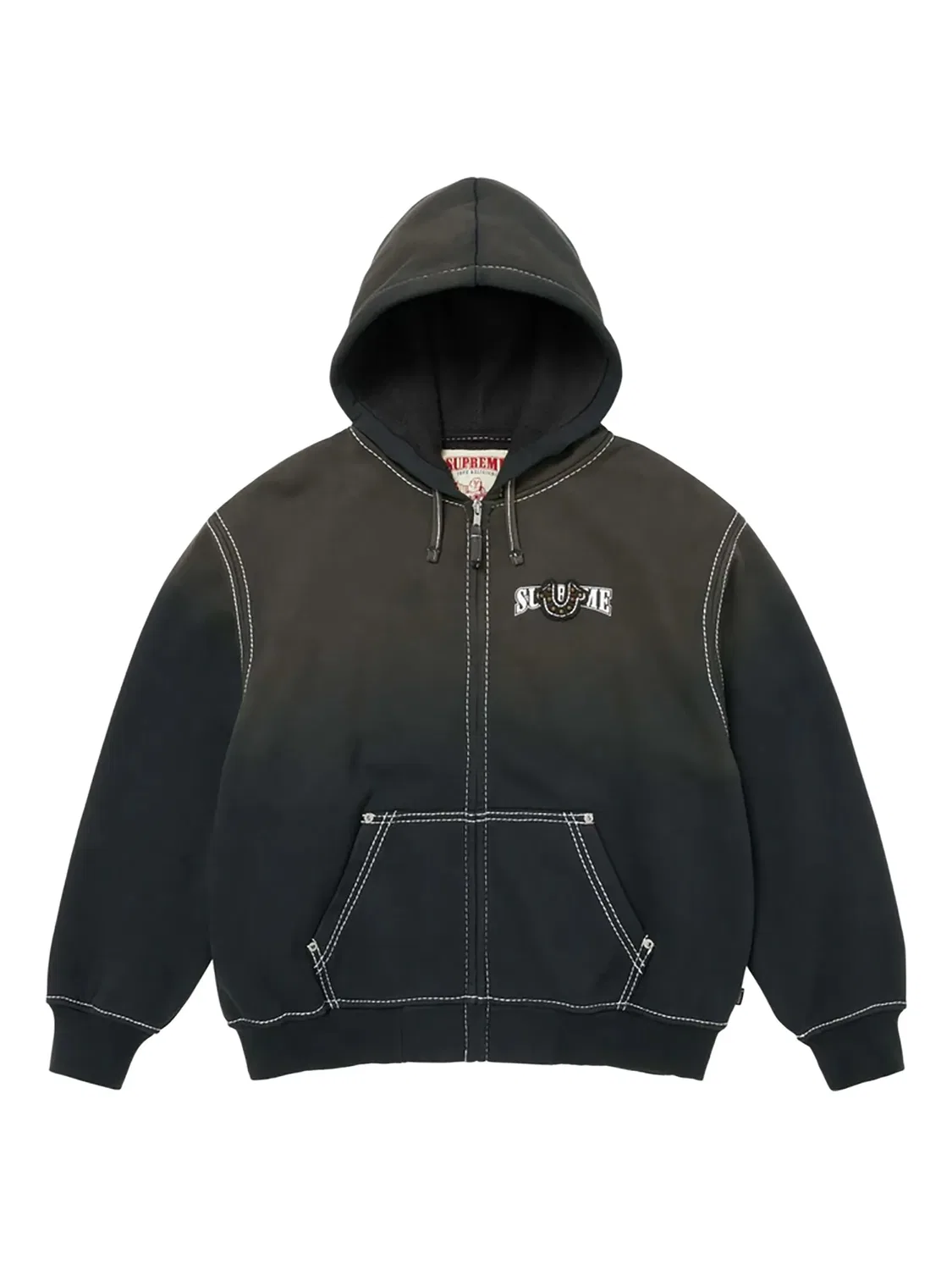 Свитер True Religion на молнии с капюшоном Supreme, черный