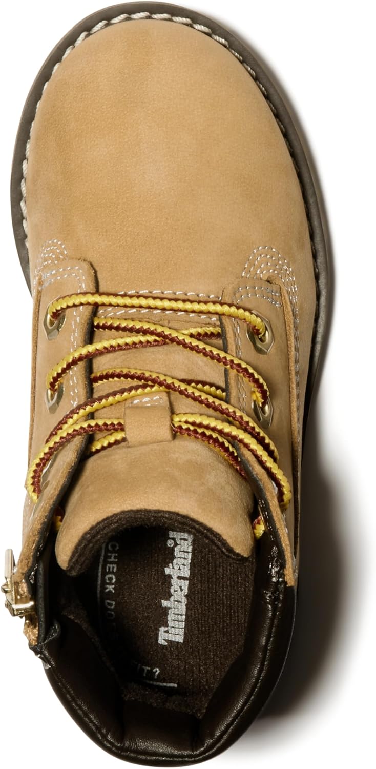 Детские ботинки Timberland Pokey Pine Mid Boot с боковой застежкой-молнией, Wheat — фото 3