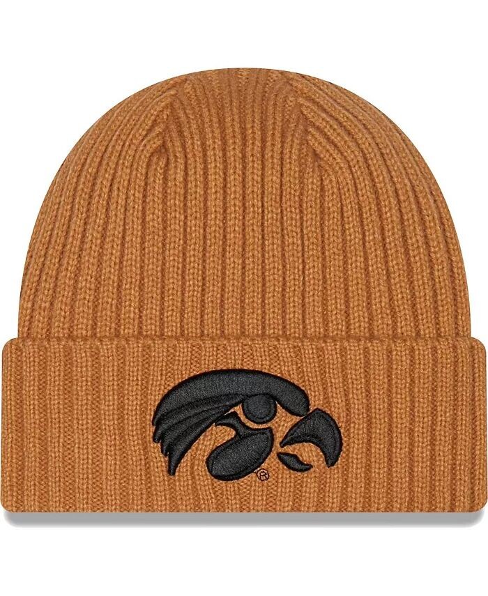 

Мужская светло-коричневая шапка Iowa Hawkeyes Core Classic с манжетами New Era