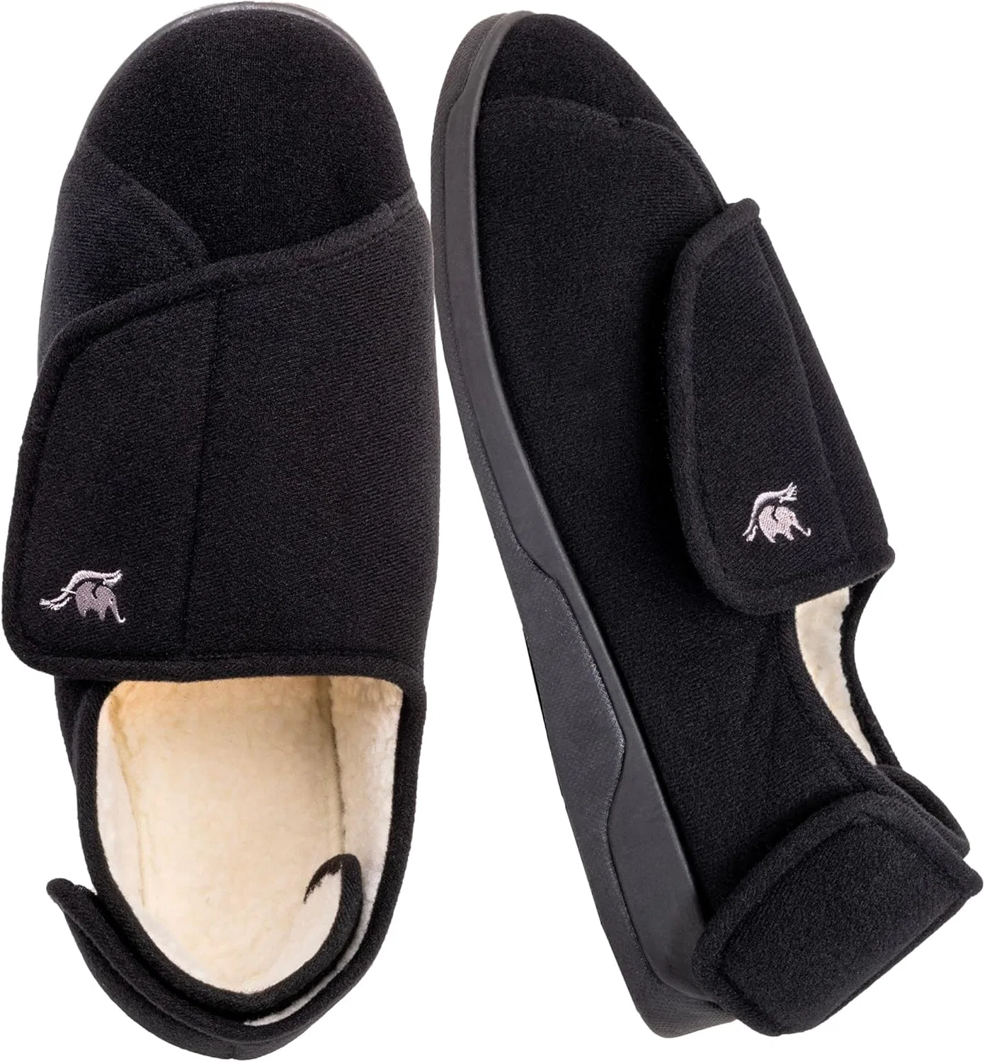 Тапочки на толстой подошве с пеной с эффектом памяти, Black/White EUROPEAN SOFTEST