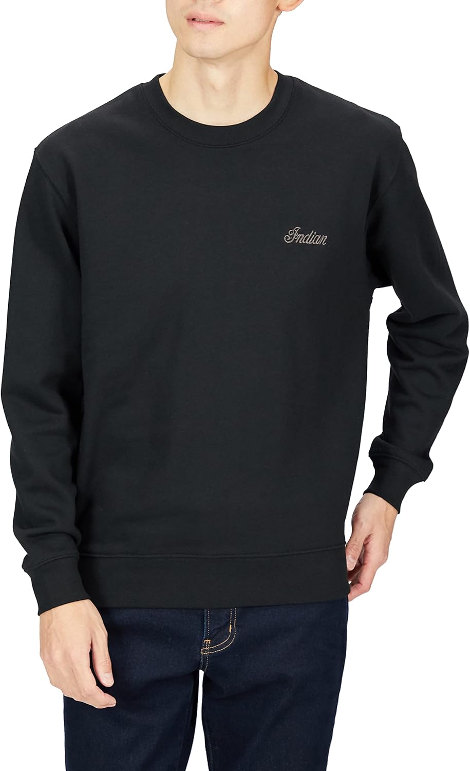 

Базовая индийская толстовка, с изображением большой головы Indian, черный