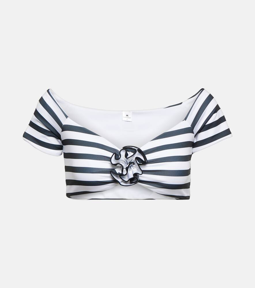 

Топ бикини Stefani с открытыми плечами в полоску Bananhot, Black Stripe