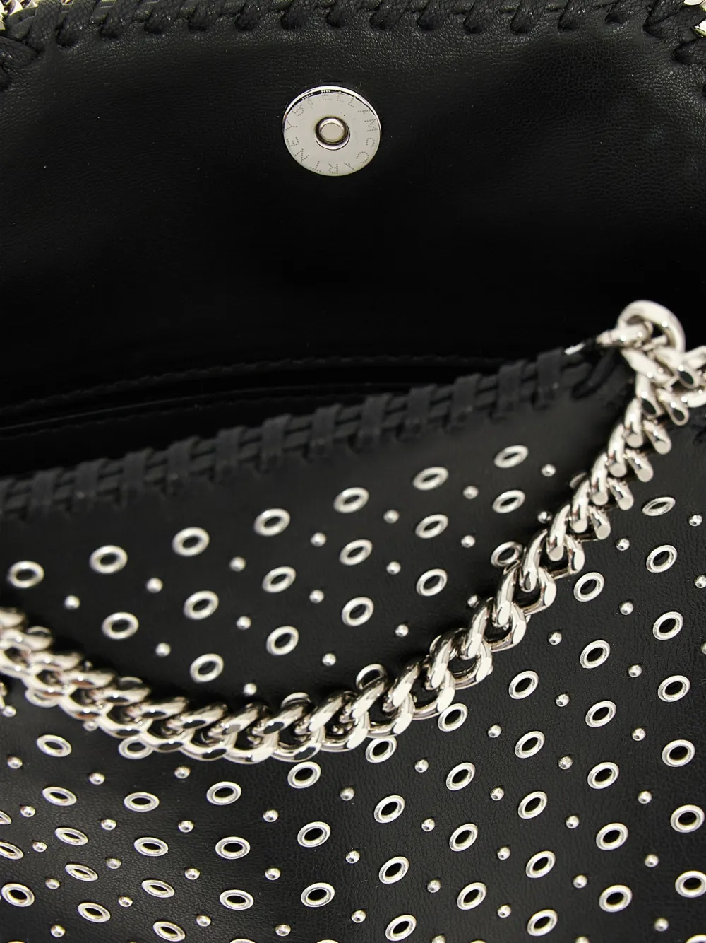 Маленькая сумка-тоут Falabella с заклепками STELLA MCCARTNEY, черный — фото 4