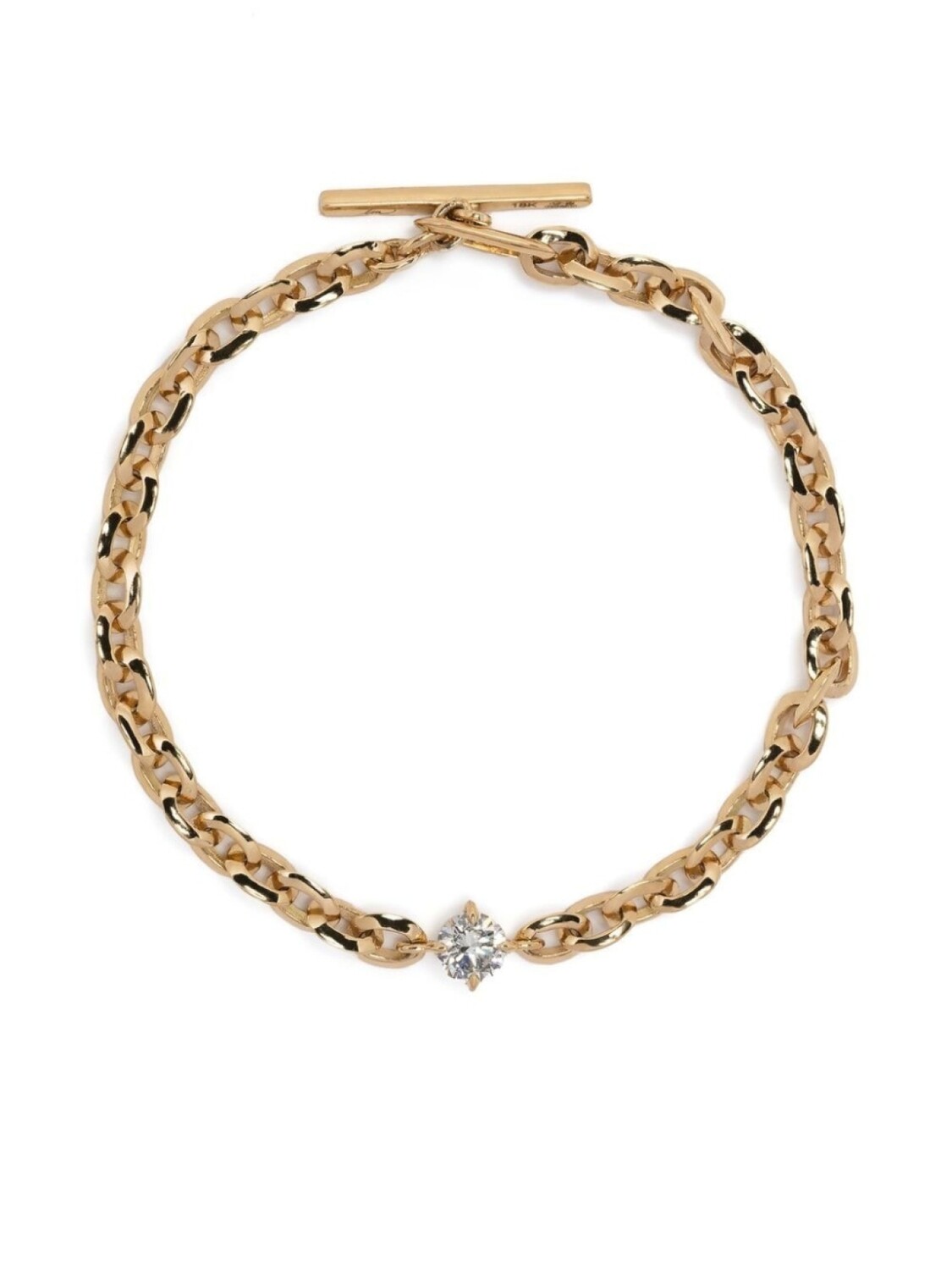 

Браслет XS Knife Edge из желтого золота с бриллиантами Lizzie Mandler Fine Jewelry, золотой