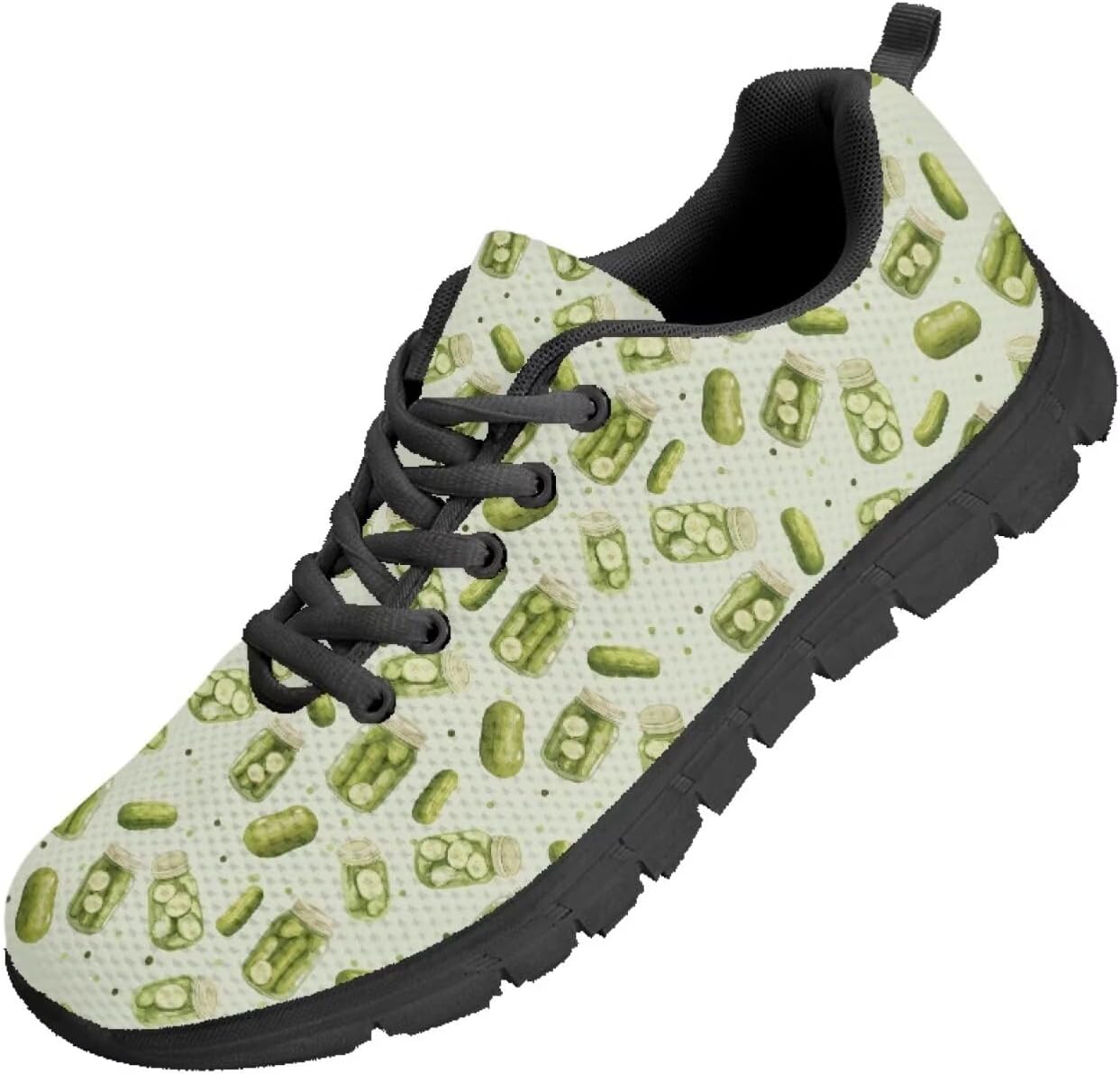 

Мужские кроссовки Funnydude Funny Print для ходьбы, классические шнуровки, дышащие сетчатые кроссовки для бега, Pickle