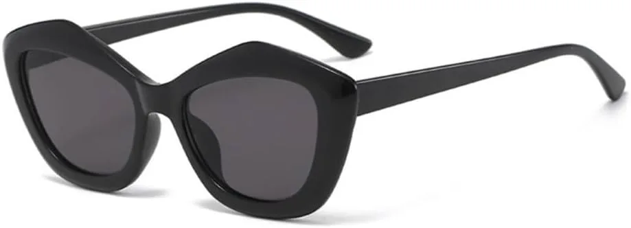 

Женские солнцезащитные очки «кошачий глаз» белого цвета, маленькие, необычной формы, конфетного оттенка, для путешествий, с защитой от солнца generic, C1 Black Black