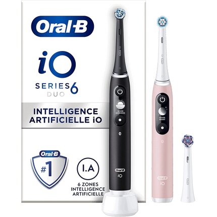 

Электрические зубные щетки Io 6, 2 шт., черные и розовые, рукава с, Oral-B