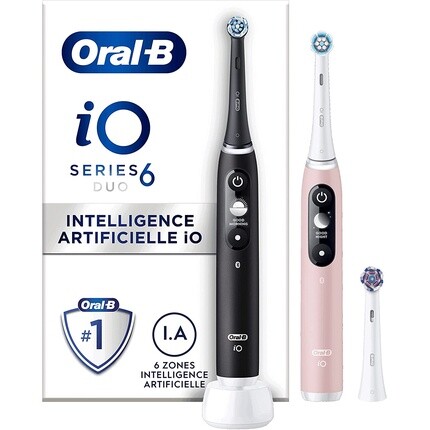 Электрические зубные щетки Io 6, 2 шт., черные и розовые, рукава с, Oral-B
