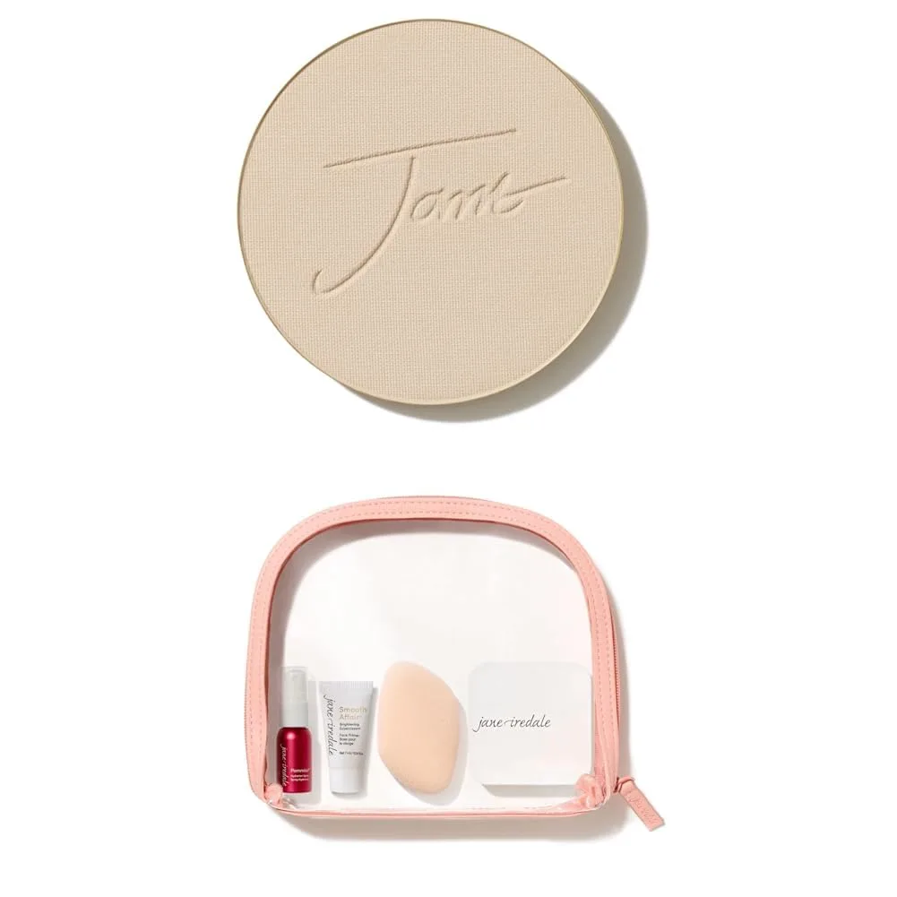 Набор многоразовых компактных пудр Jane Iredale PurePressed Base Mineral Foundation | Полуматовая прессованная пудра с SPF | Без талька, веганский продукт, не тестируется на животных, Radiant