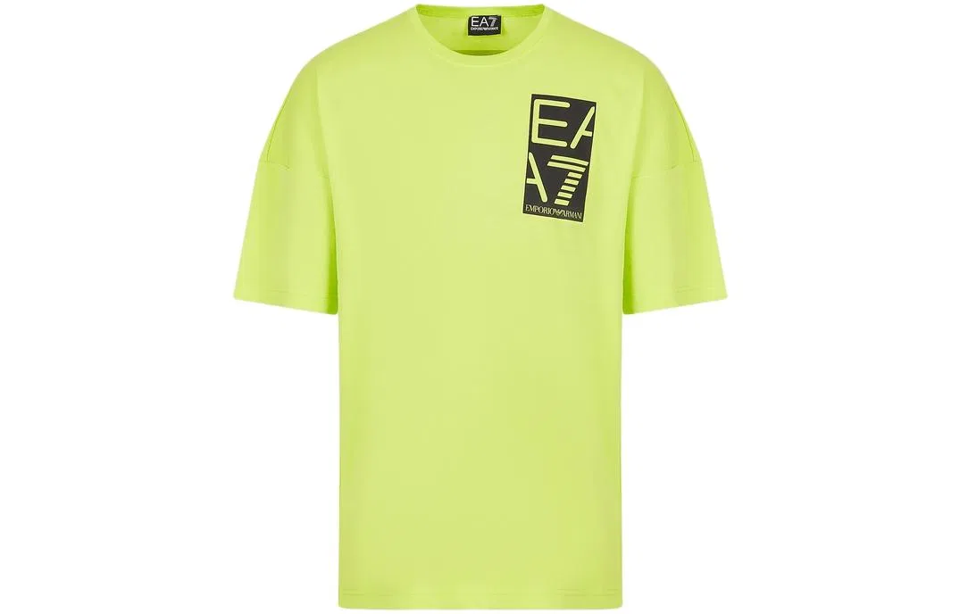 Футболка мужская Neon Green, с круглым вырезом, прямой крой EMPORIO ARMANI — фото 3