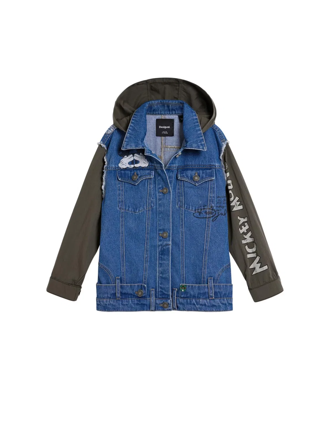 Куртка Desigual Between-Season Jacket Mickey and Minnie Mouse синего цвета