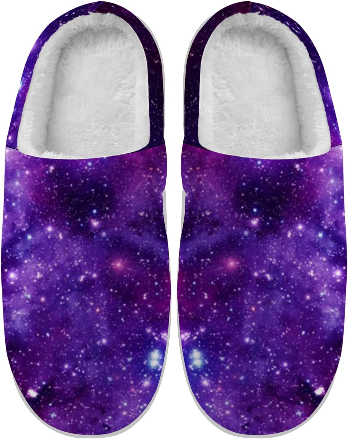 

Домашние тапочки Ciadoon Galaxy для женщин и мужчин, тапочки с эффектом памяти, плюшевые, противоскользящие, зимние, подарочные, пурпурный
