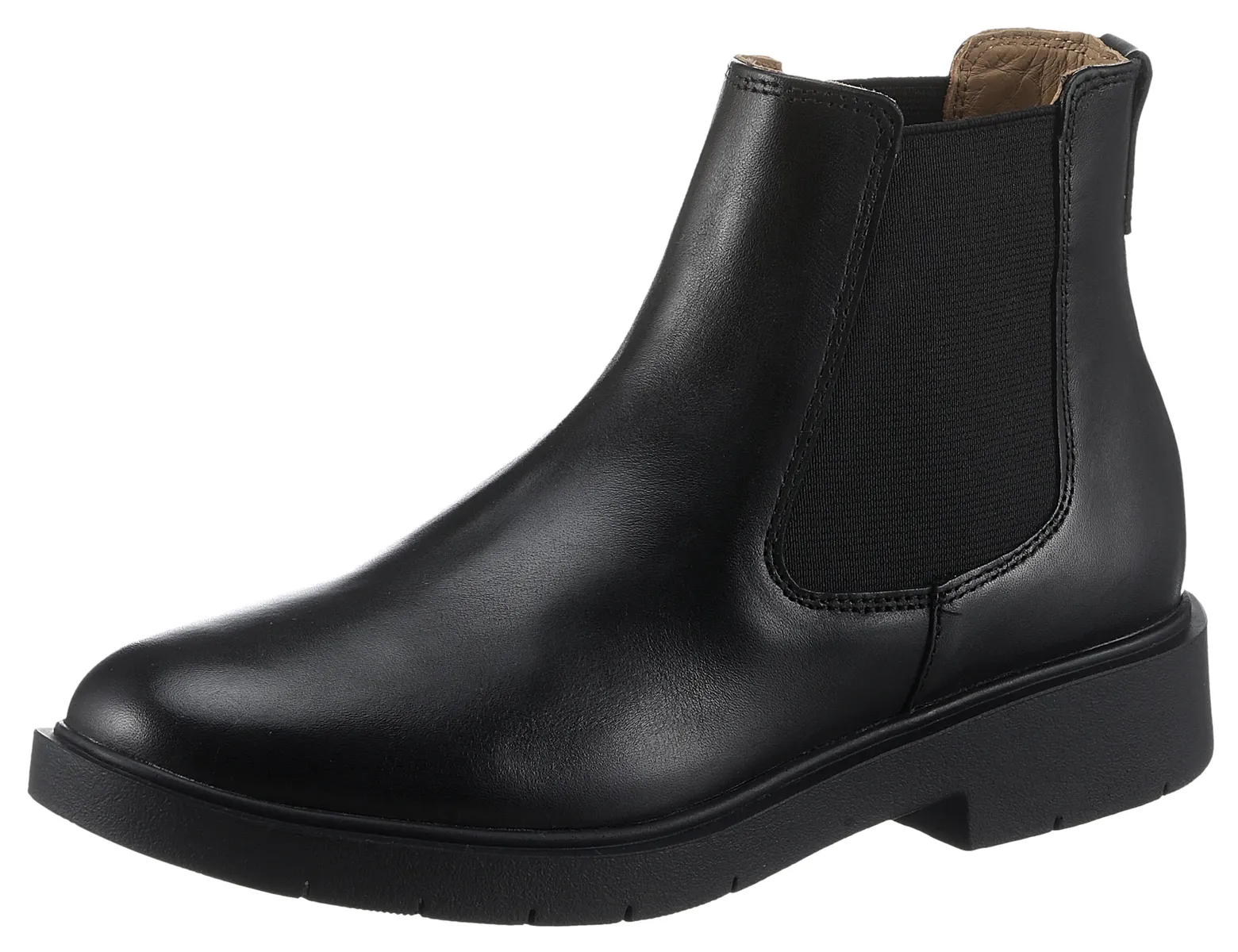 

Ботинки Geox Chelsea "D SPHERICA EC1 C", ботинки, зимние ботинки, ботинки из более экологичной кожи LWG, черный