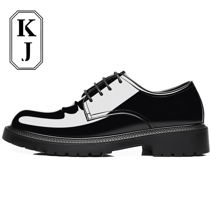 Мужские туфли KJ-750 Black с потайной платформой, цвет KJ-750 Black Hidden Wedge — фото 4
