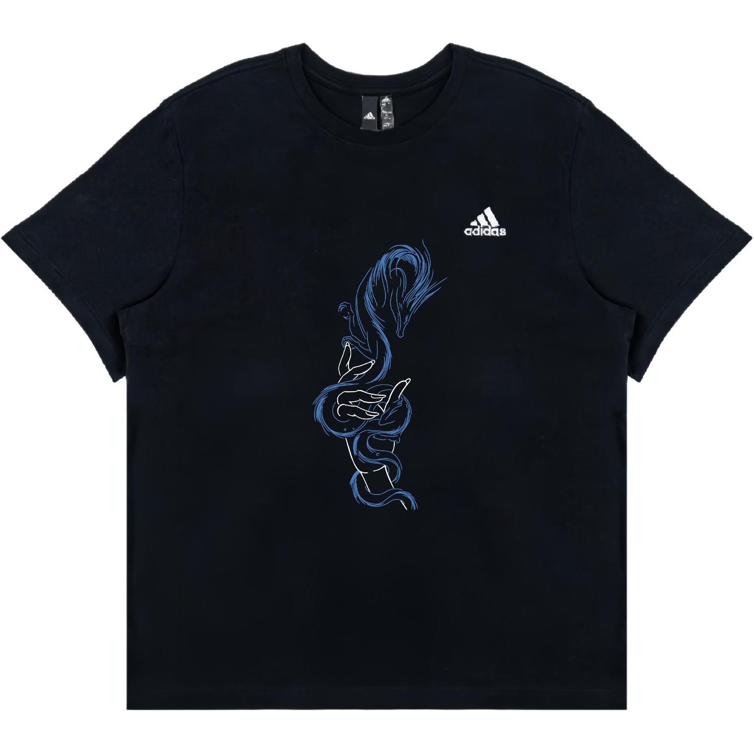 

Футболка Unisex с 3 полосками Adidas, черный