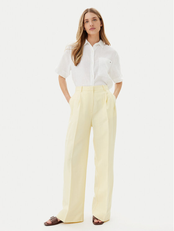 Брюки свободного кроя WW0WW45460 Tommy Hilfiger, желтый — фото 2