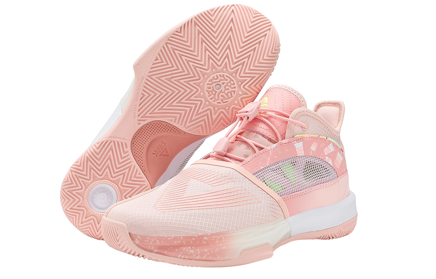 Баскетбольные кроссовки State Extremely Large Triangle 1.0 для детей GS Low-top Cherry Blossom Powder Peak — фото 4