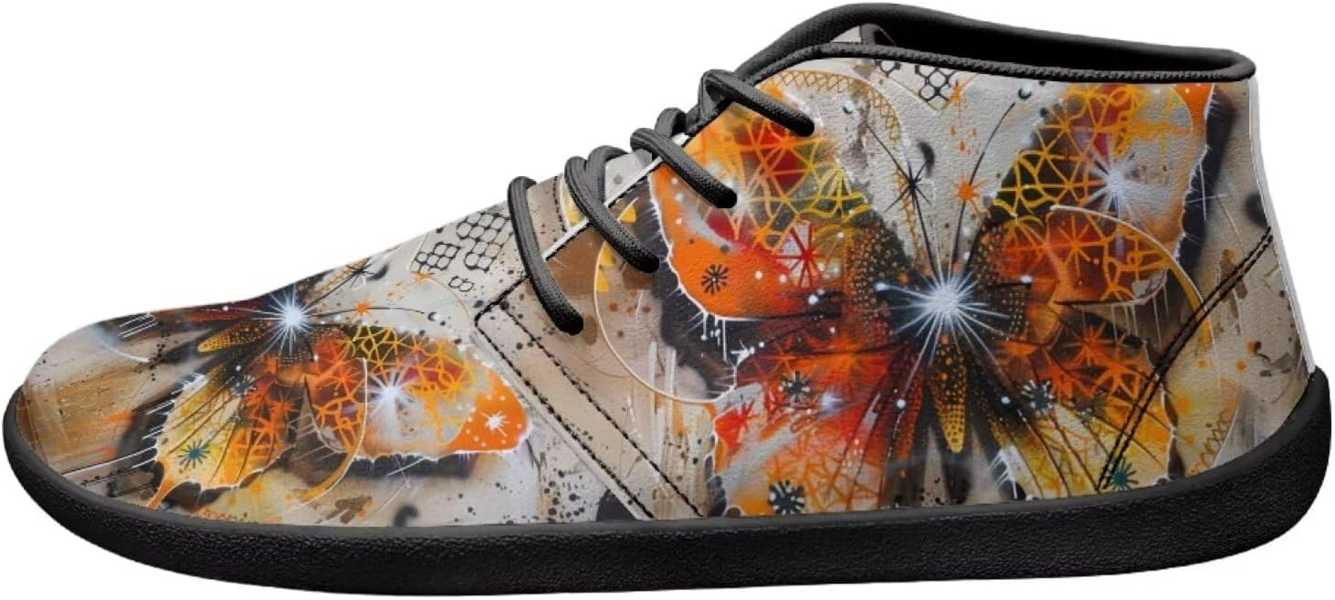 

Кроссовки с принтом бабочки для ходьбы Легкие кроссовки для прогулок, тенниса, походов и работы на щиколотку для мужчин и женщин Ecaestolph, оранжевый