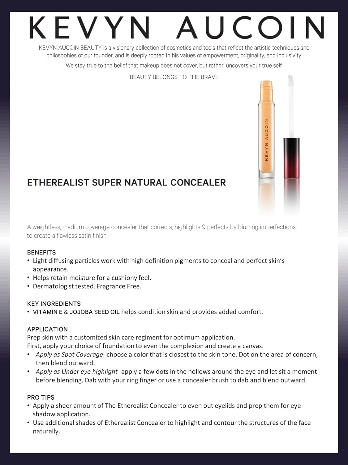 Kevyn Aucoin The Etherealist Super Natural Concealer: легкий корректор, многофункциональный и подсвечивающий 1 штука (1 шт.), EC 09 (deep) shade — фото 3