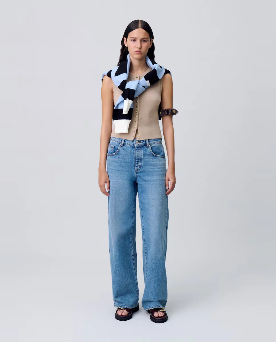 

Ковбойские джинсы boyfriend с пятью карманами Claudie Pierlot, синий