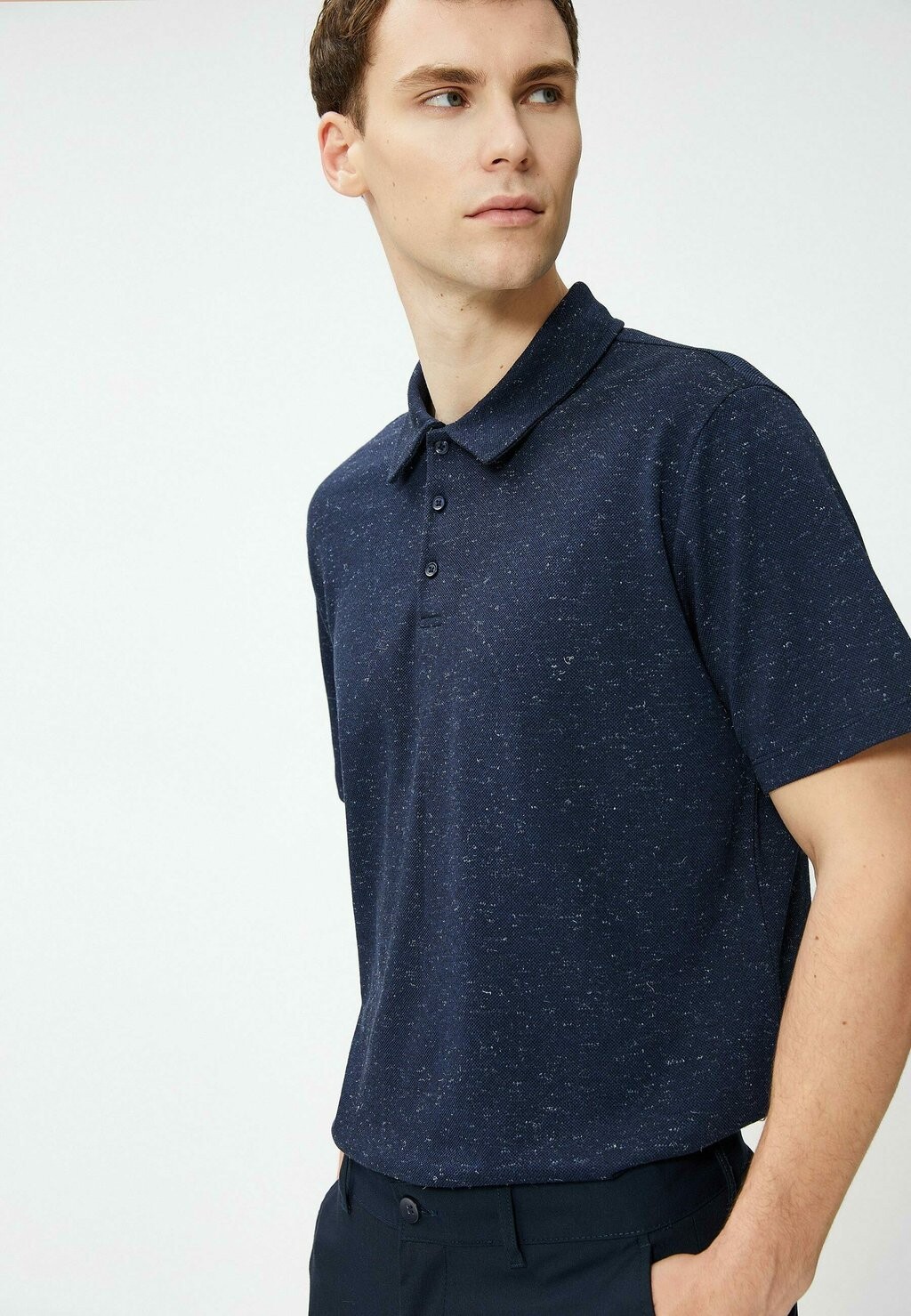 

Рубашка поло MEALY BUTTONED SHORT SLEEVE Koton, синий