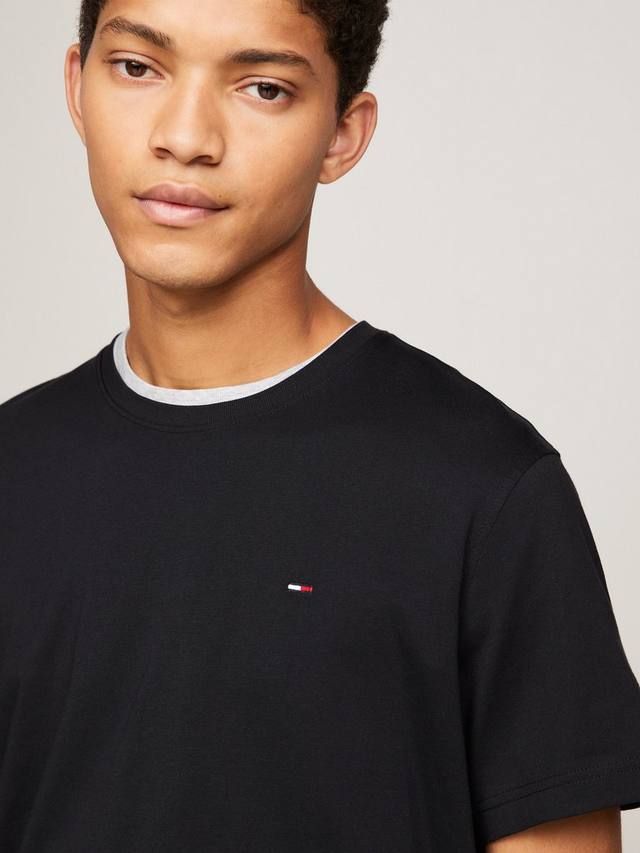Футболка с круглым вырезом из органического хлопка Tommy Hilfiger, цвет Tommy Black — фото 3