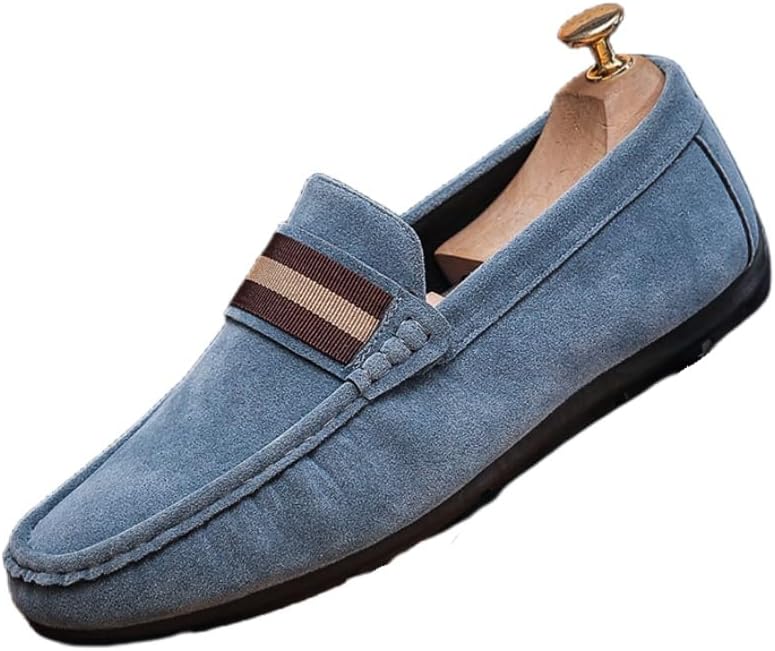 

Мужские повседневные лоферы большого размера - цельная модель, легкие и удобные, стойкие к скольжению и долговечные, модные и универсальные Clolinde, синий