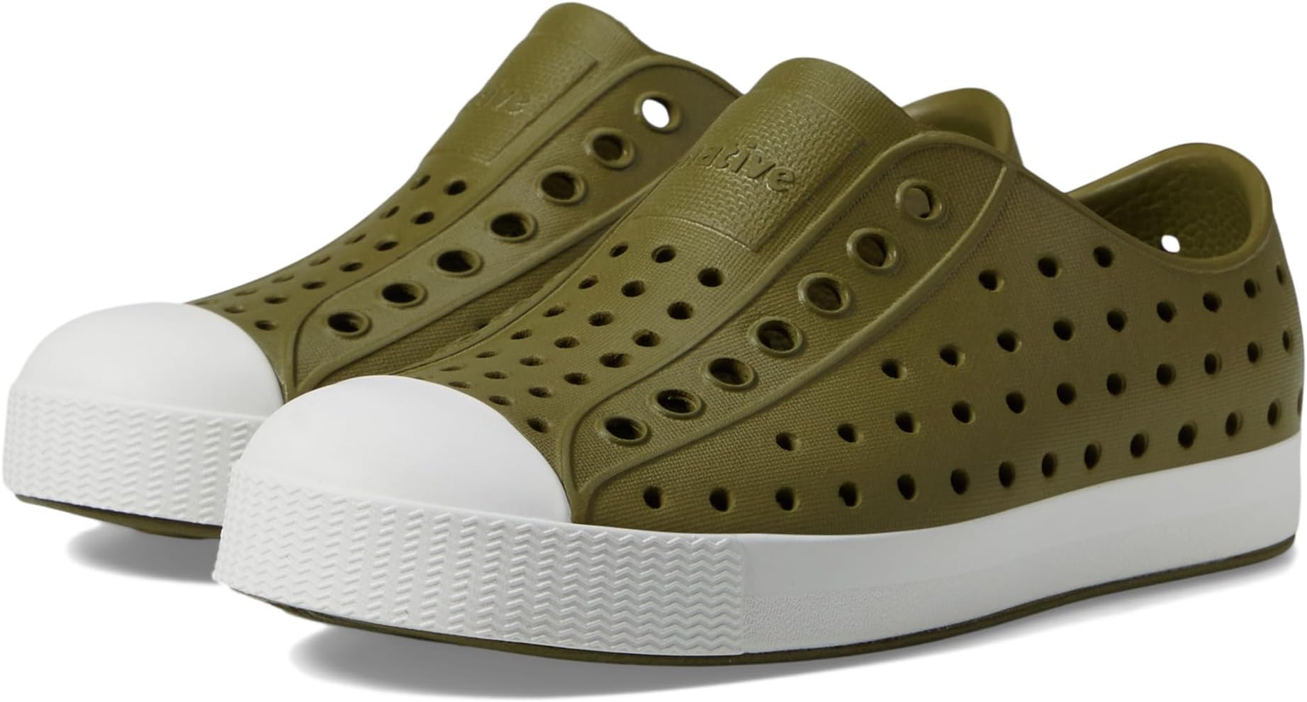 

Кроссовки Native Shoes Kids Jefferson, Rookie Green/Shell WhiteSee Less