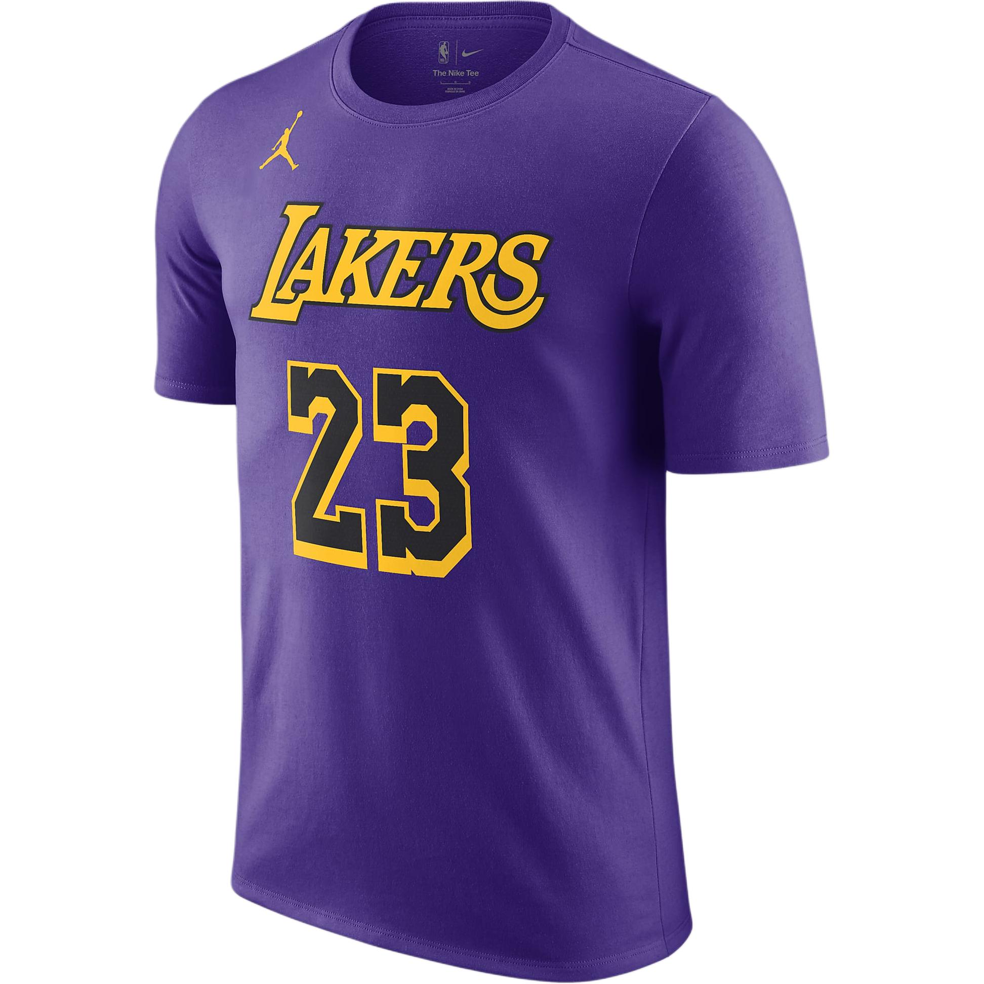 Jordan Футболка NBA Los Angeles Lakers Edition Statement, мужская, фиолетовая — фото 3