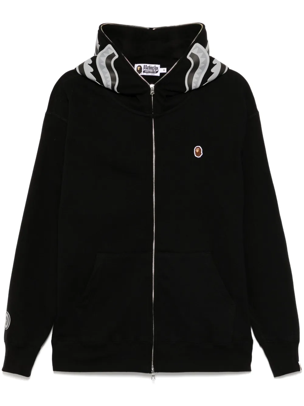 

Худи One-point Ape-head Shark на молнии A BATHING APE, черный