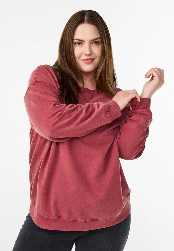 

Толстовка im gewaschenen look Active By Zizzi, Oxblood Red Washed, Серый, Толстовка im gewaschenen look Active By Zizzi, Oxblood Red Washed