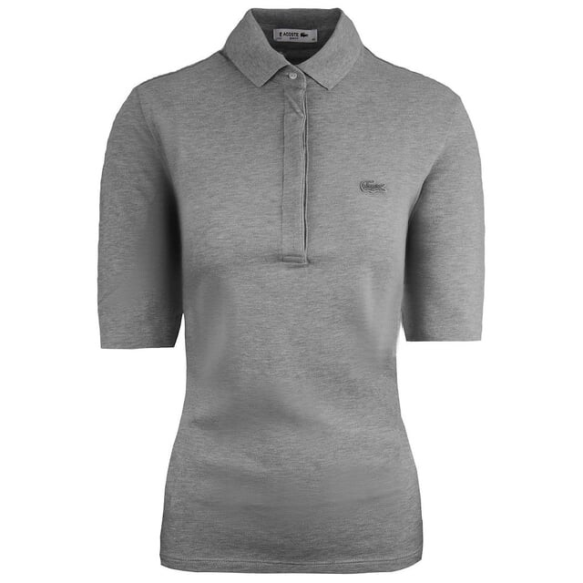 

Приталенная женская рубашка-поло серого цвета Lacoste, серый