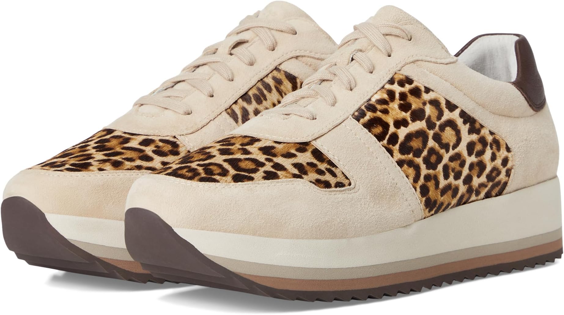 Кроссовки Johnston & Murphy Gracie Color-Block Lace-Up, цвет Sand/Leopard