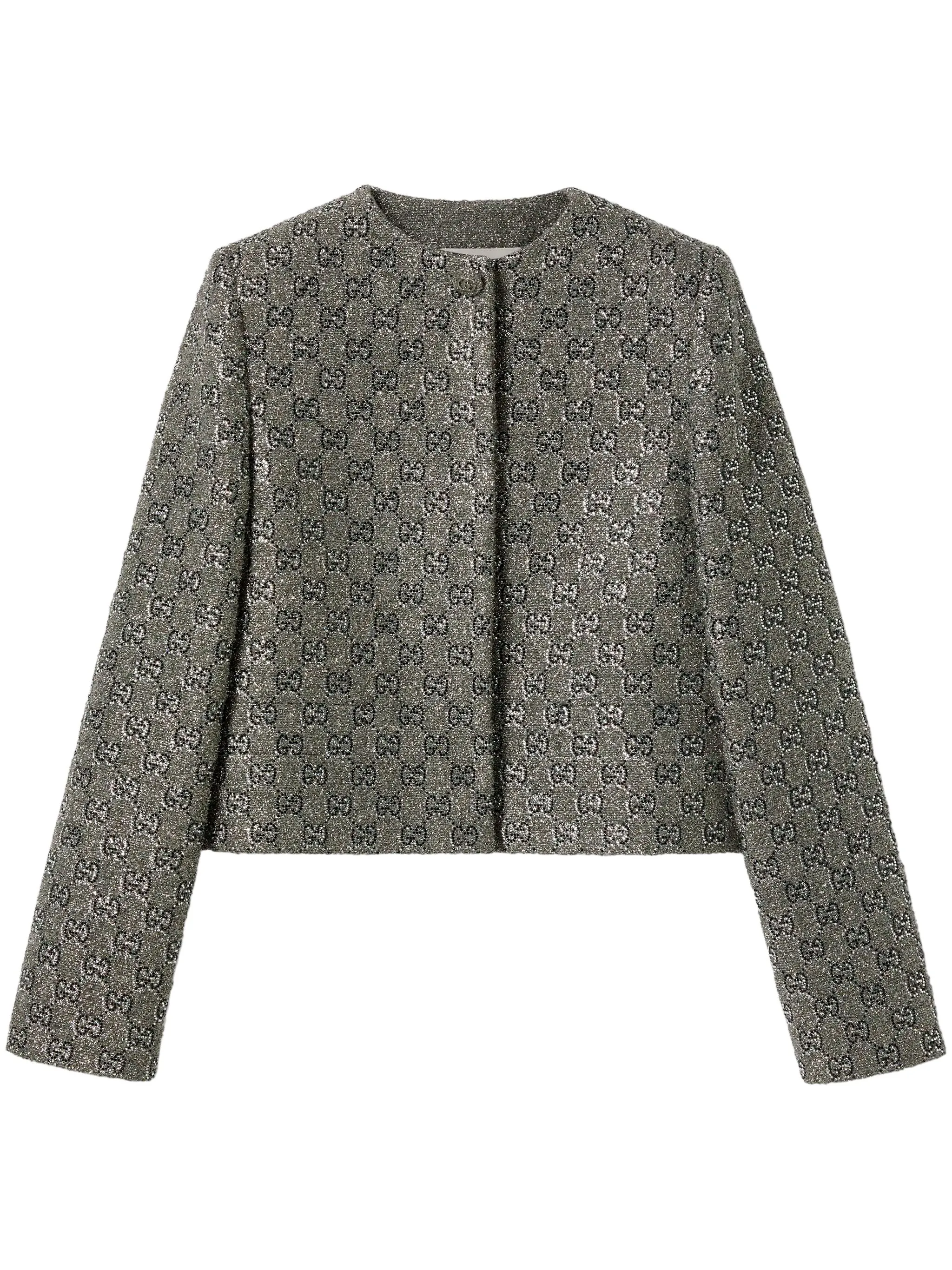 

Твидовый жакет из шерсти Gucci, серый