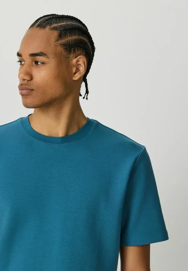 Футболка Regular fit, Next, smart soft touch heavyweight t-shirt, синяя — фото 4