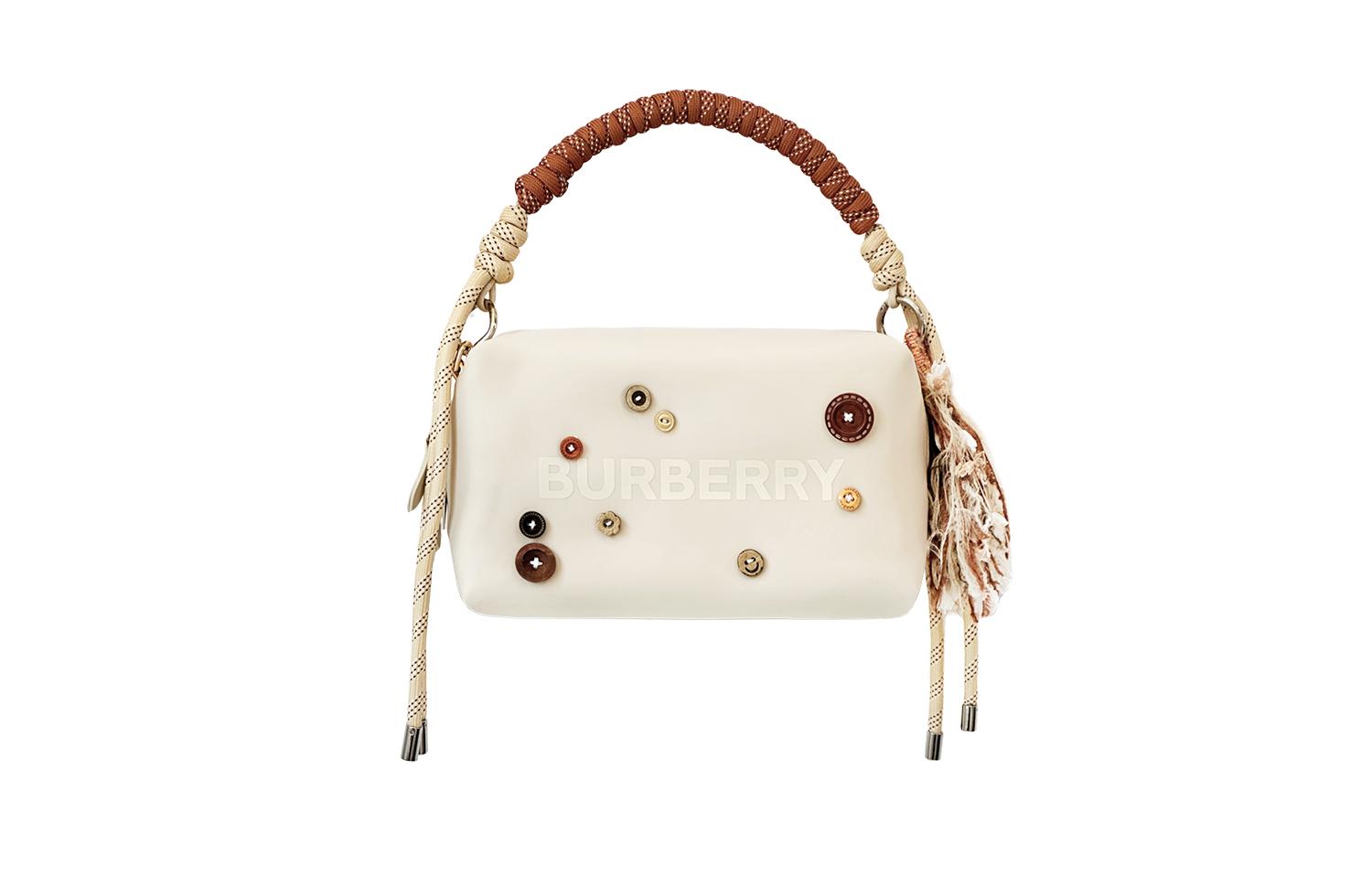 

Burberry Кожаная сумка Maillard Style, Vintage Versatile, Caramel Dream, удобное хранение, цвет ecru