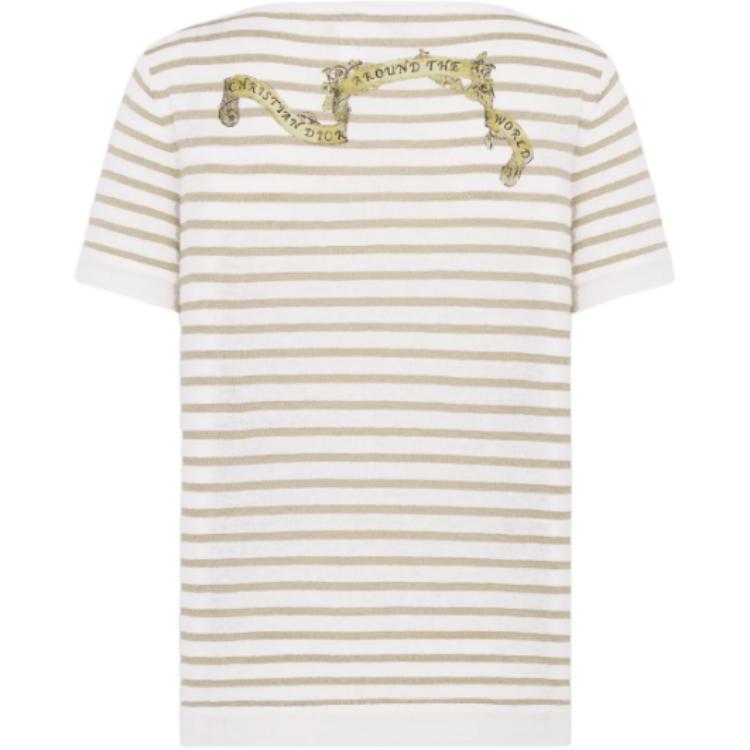 DIOR Футболка SS25 Women's White Gold — фото 3