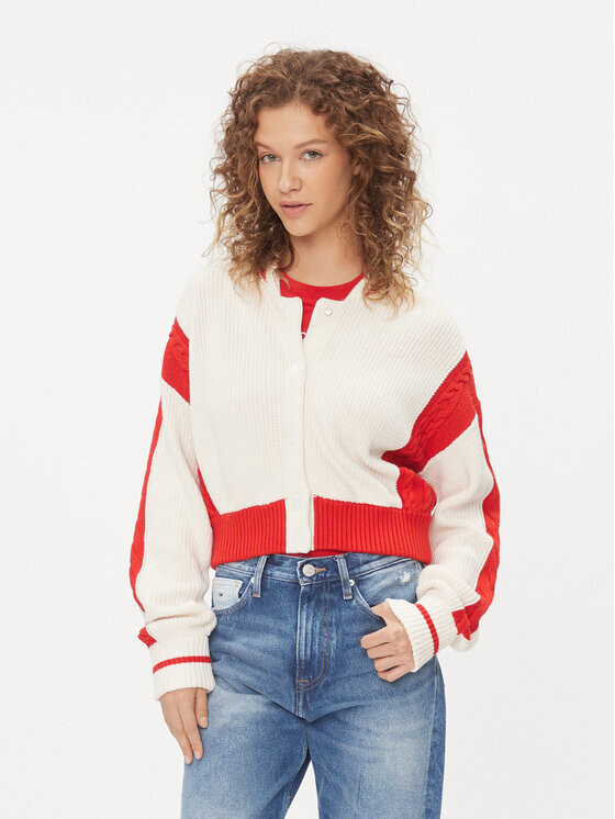 

Кардиган стандартного кроя Tommy Jeans, экрю
