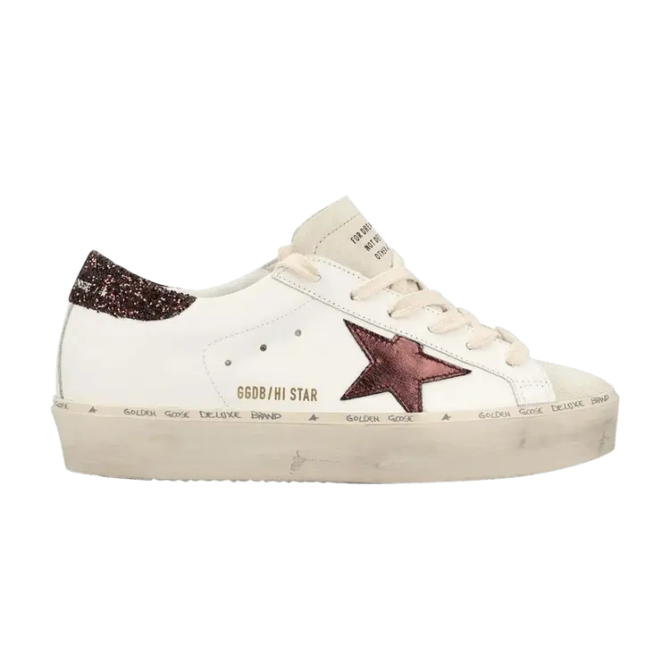 Кроссовки Golden Goose Golden Goose Wmns Hi Star 'Glitter Heel -White Purple', белый