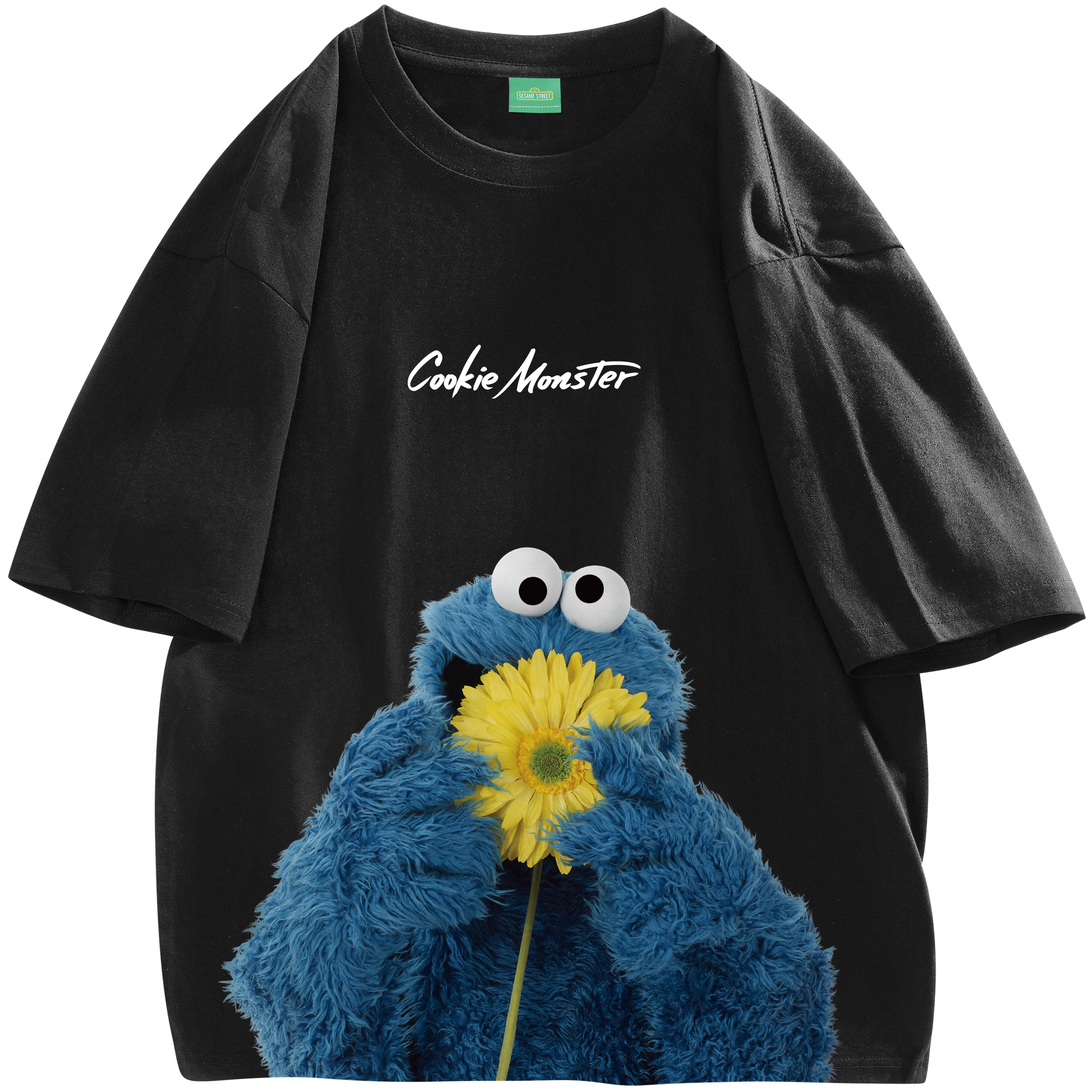 

Футболка с заниженной линией плеч унисекс SESAME STREET, Brick Red
