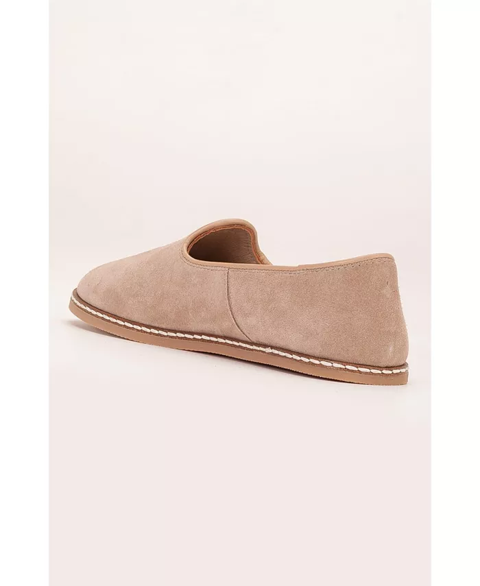 Туфли Istanbul Suede Leather Slip On Flats (женские) Epilogue Shoes, загар/бежевый — фото 4