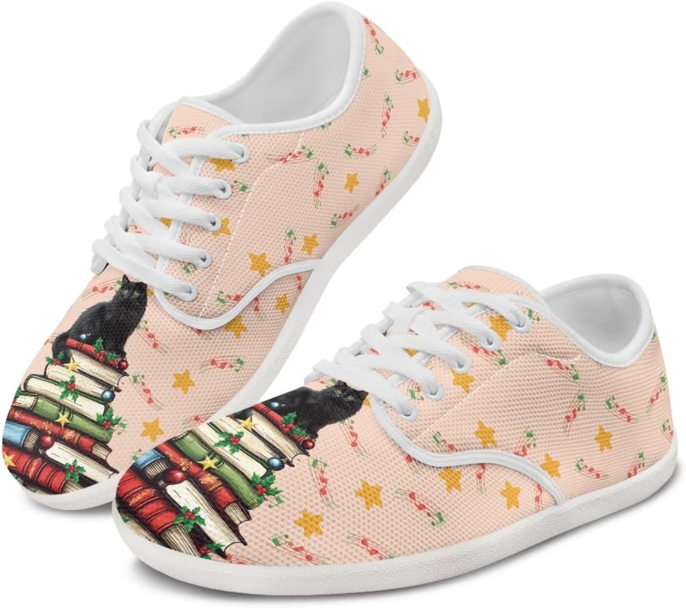 

Женские кроссовки с котиком, беговые, повседневные, для отдыха, вождения, лоферы, на шнуровке, для прогулок на улице Ecaestolph, розовый