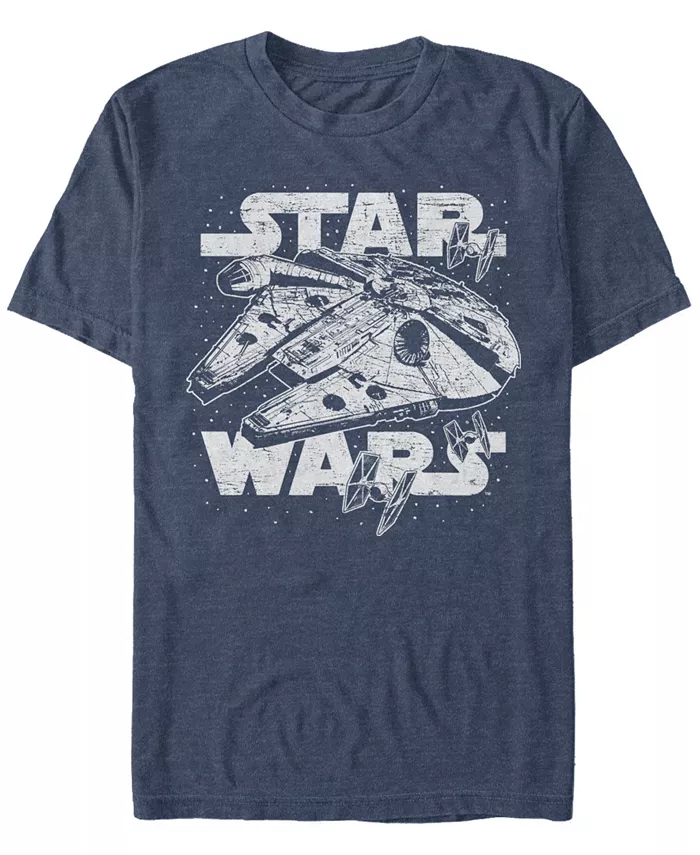 

Футболка мужская Star Wars Classic Millennium Falcon Starry с коротким рукавом Fifth Sun, синий