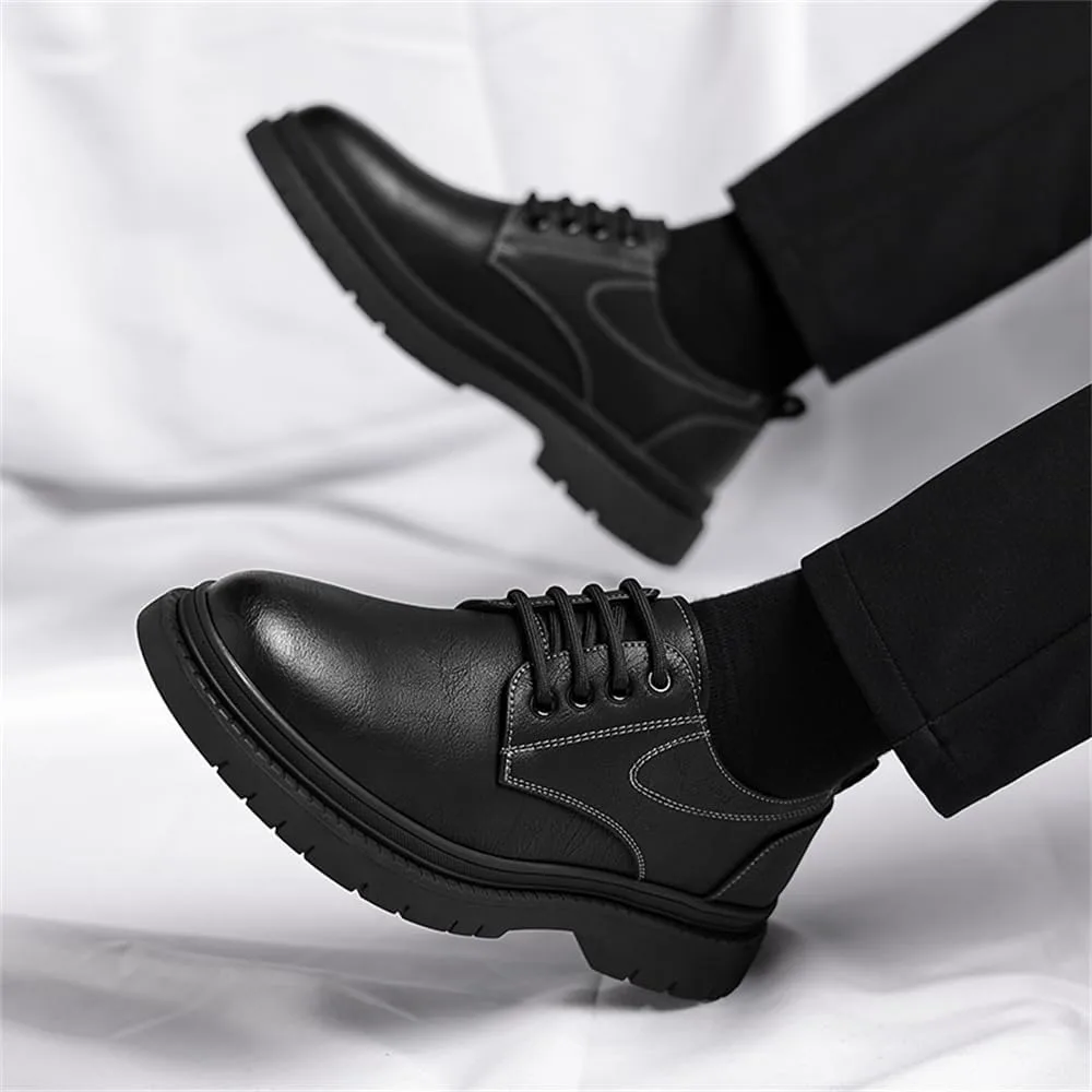 

Мужские классические туфли из натуральной кожи с застежкой на шнуровке, оксфорды Abborora, черный