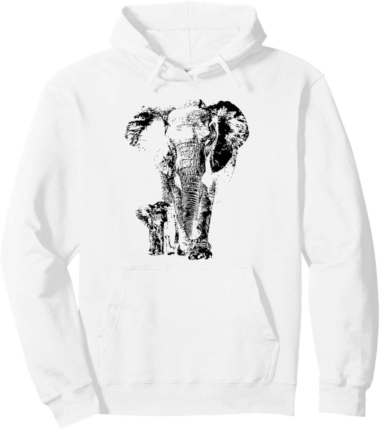 

Толстовка с надписью «Любители слонов спасают слонов» Bliss Apparel & Co., белый