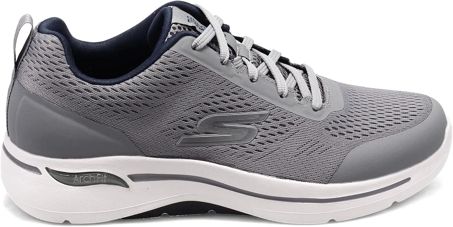 Skechers Herren Gowalk Arch Fit - Athletischer Workout-wanderschuh mit Luftgekühltem Schaumstoff-кроссовкиКроссовки, Grey Navy — фото 3